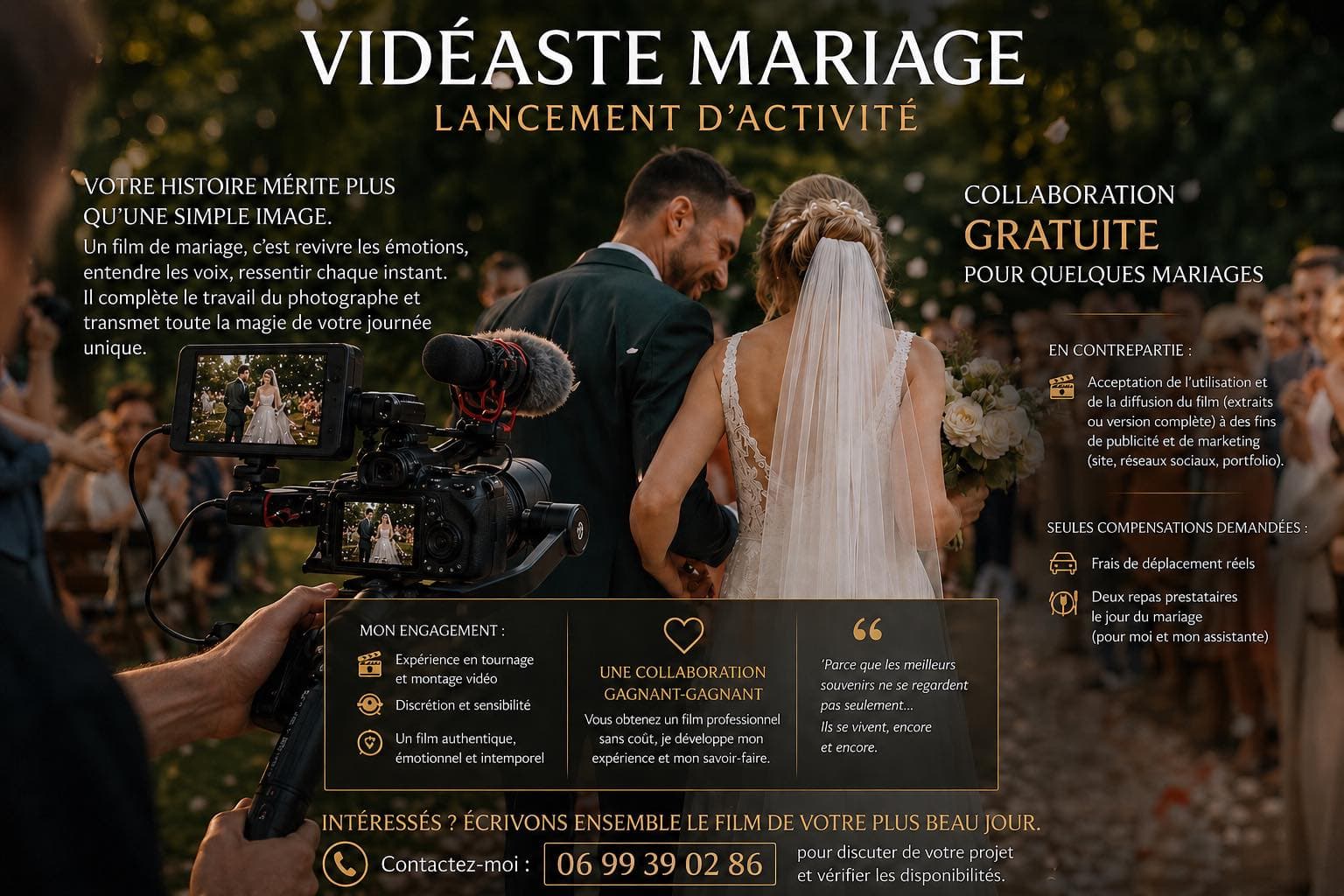 Vidéaste de mariage Film offert